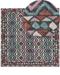 Pikkukuva 1 / 6: Matto monivärinen villa 80 x 150 cm geometrinen kuviointi itämainen tyyli