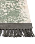 Pikkukuva 5 / 7: Matto vihreä beige 80 x 150 cm viskoosi puuvilla suorakulmio tupsut itämainen retro