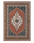 Pikkukuva 4 / 6: Matto monivärinen villa 140 x 200 cm käsintehty lyhyt nukka itämainen kuvio suorakulmio retro tyyli