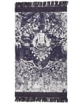 Pikkukuva 4 / 7: Matto violetti valkoinen 80 x 150 cm viskoosi puuvilla suorakulmio tupsut itämainen retro