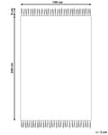Pikkukuva 3 / 7: Matto vihreä beige 140 x 200 cm viskoosi puuvilla suorakulmio tupsut itämainen retro