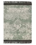Pikkukuva 4 / 7: Matto vihreä beige 140 x 200 cm viskoosi puuvilla suorakulmio tupsut itämainen retro