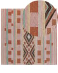 Miniatyrbilde 1 av 7: Teppe Flerfarget Ull 200 x 200 cm Geometrisk mønster Håndtuftet Boho Dekorativt Innredning Stue Soverom
