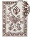 Miniatyrbild 1 av 6: Matta Flerfärgad Ull 80 x 150 cm Handtuftad Geometriskt Orientaliskt Mönster Bohemisk Vardagsrum Sovrum