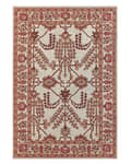 Miniatyrbild 4 av 6: Matta Orange och Beige Ull 140 x 200 cm Handtuftad Orientaliskt Mönster Bohemisk Vardagsrum Sovrum