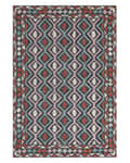 Miniatyrbild 4 av 6: Matta Flerfärgad Ull 140 x 200 cm Plattväv Handtuftad Geometriskt Orientaliskt Mönster