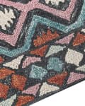 Miniatyrbild 5 av 6: Matta Flerfärgad Ull 140 x 200 cm Plattväv Handtuftad Geometriskt Orientaliskt Mönster
