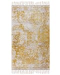 Pikkukuva 4 / 7: Matto keltainen beige 80 x 150 cm viskoosi itämainen kuvio suorakulmio boho