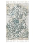 Pikkukuva 4 / 7: Matto vaalea beige vihreä 80 x 150 cm viskoosi itämainen kuvio suorakulmio boho
