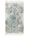 Pikkukuva 1 / 7: Matto vaalea beige vihreä 80 x 150 cm viskoosi itämainen kuvio suorakulmio boho