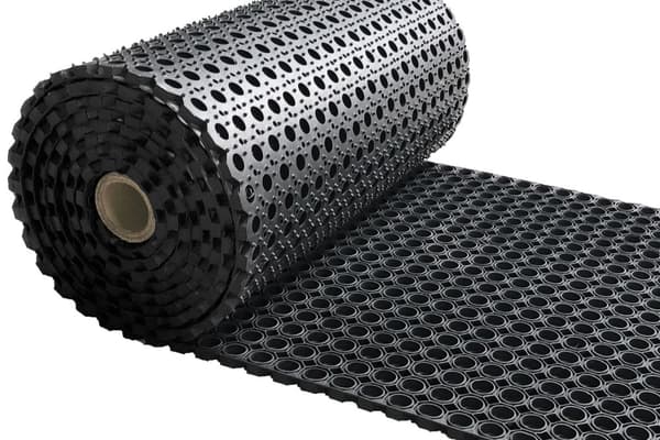 Gummi ringmatta på rulle - Heavy Duty - Tjocklek 23 mm - Bredd 80 cm