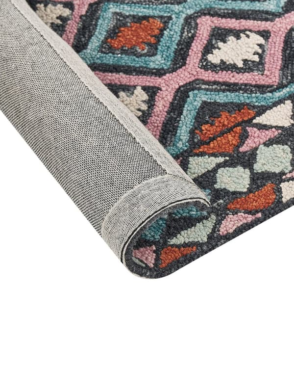 Tæppe Multifarvet Uld 160 x 230 cm Fladvævet håndtuftet geometrisk orientalsk mønster