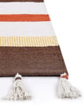 Miniatyrbilde 4 av 6: Gulvteppe Teppe Brun Beige Stripet Bomull 160 x 230 cm Rektangulært Håndvevd