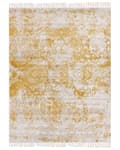 Miniatyrbild 4 av 7: Viskosmatta Gul och Beige 160 x 230 cm Orientalisk Vardagsrum Sovrum