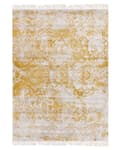 Miniatyrbild 1 av 7: Viskosmatta Gul och Beige 140 x 200 cm Orientalisk Vardagsrum Sovrum