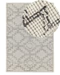 Pikkukuva 1 / 7: Matto vaalea beige musta 140 x 200 cm villa geometrinen kuvio suorakulmio moderni