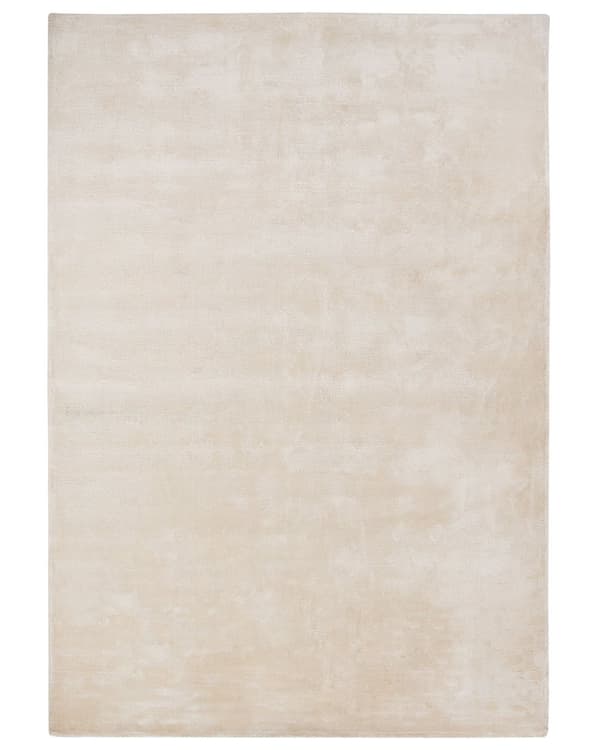 Matto vaalea beige viskoosi 160 x 230 cm käsintehty suorakulmio moderni industriaalinen tyyli
