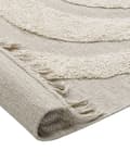 Pikkukuva 6 / 7: Matto vaalea beige 80 x 150 cm puuvilla suorakulmio tupsut tuftattu pörröinen boho