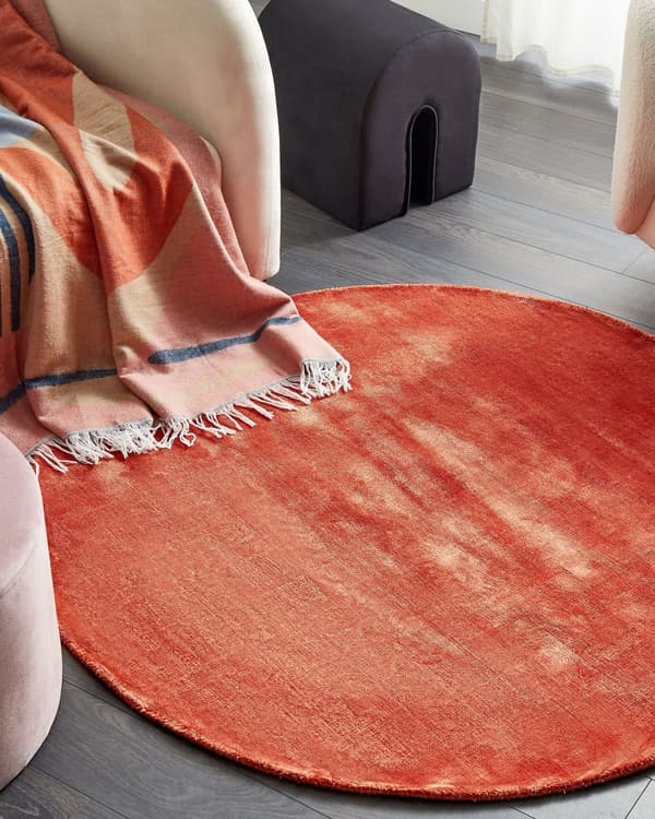 Matta Orange Viskos 140 cm Tuftad Modern