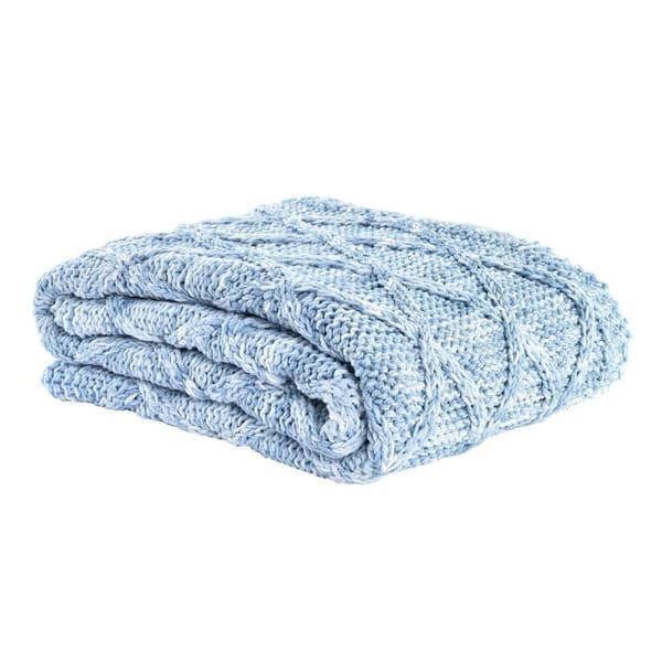 Colchas DKD Home Decor Blå Himmelblå 150 x 125 x 1 cm (2 enheder)
