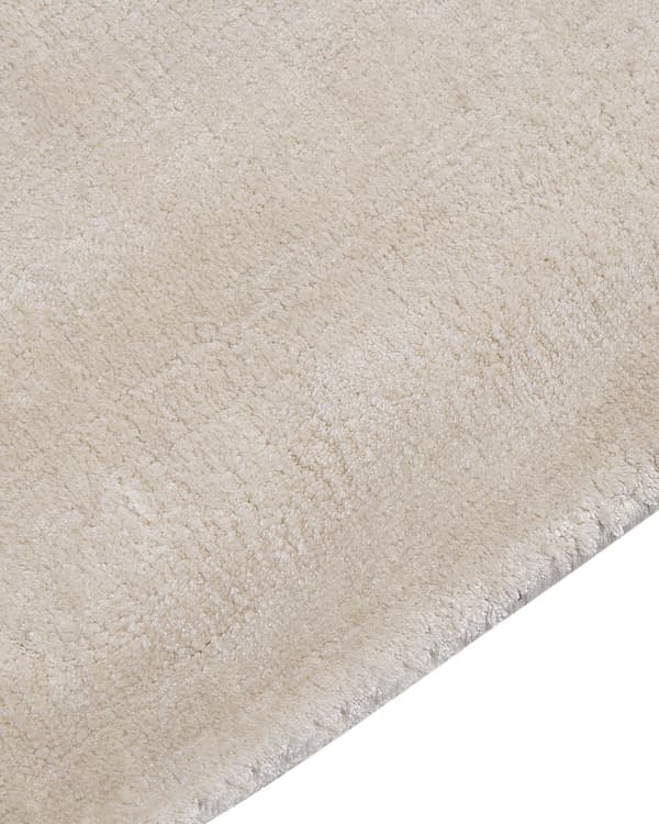 Teppe Lys beige Viskose 80 x 150 cm Håndvevd Kort lugg Moderne Dekorativt Stue Soverom