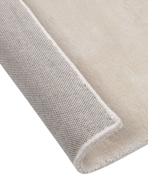 Teppe Lys beige Viskose 80 x 150 cm Håndvevd Kort lugg Moderne Dekorativt Stue Soverom