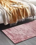 Miniatyrbilde 2 av 6: Teppe Rosa Viskose 80 x 150 cm Håndvevd Kort lugg Moderne Dekorativt Stue Soverom