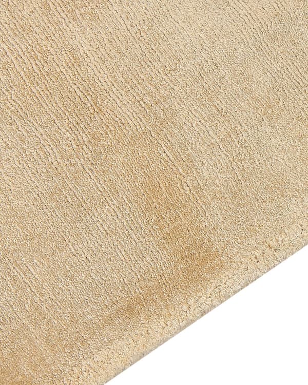 Teppe Sandbeige Viskose 140 x 200 cm Håndvevd Kort lugg Moderne Dekorativt Stue Soverom