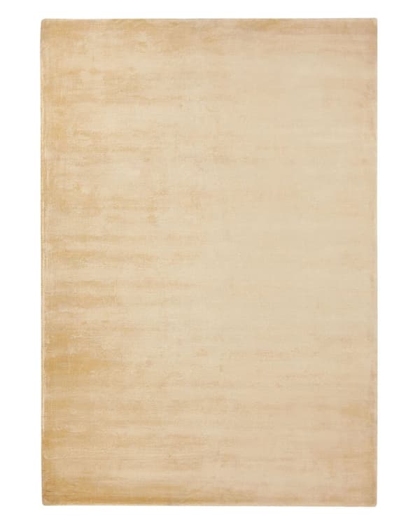 Teppe Sandbeige Viskose 140 x 200 cm Håndvevd Kort lugg Moderne Dekorativt Stue Soverom