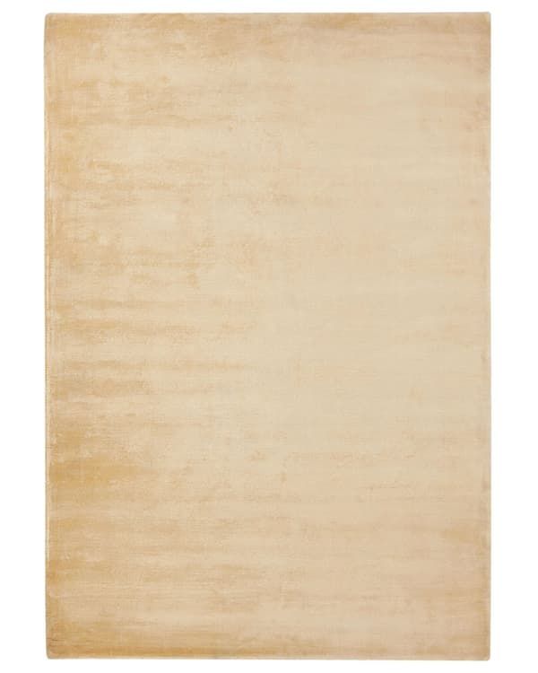 Teppe Sandbeige Viskose 160 x 230 cm Håndvevd Kort lugg Moderne Dekorativt Stue Soverom