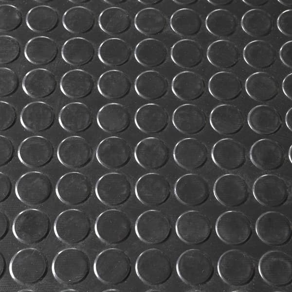 Gummimåtte på rulle - Knopper 3 mm - Bredde 100 cm