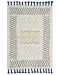 Miniatyrbillede 1 af 6: Tæppe Beige Bomuld 160 x 230 cm Geometrisk mønster Håndtuftede kvaster Fladvævet Stue Soveværelse