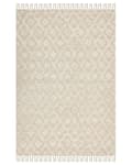 Miniatyrbild 4 av 7: Matta Beige Bomull 160 x 230 cm Minimalistisk Tuftad Geometriskt Mönster Vardagsrum Sovrum