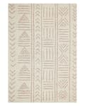 Miniatyrbild 1 av 6: Matta Beige Bomull 140 x 200 cm Geometriskt mönster Handtuftad Flatweave Vardagsrum Sovrum