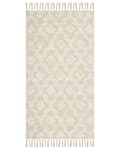 Miniatyrbild 4 av 7: Matta Beige Bomull 80 x 150 cm Minimalistisk Tuftad Geometriskt Mönster Vardagsrum Sovrum