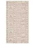 Miniatyrbild 1 av 6: Matta Beige Bomull 80 x 150 cm Geometriskt mönster Handtuftad Flatweave Vardagsrum Sovrum