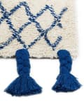 Miniatyrbild 6 av 6: Matta Beige Bomull 140 x 200 cm Geometriskt Mönster Handtuftade Tofsar Flatweave Vardagsrum Sovrum