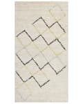 Pikkukuva 1 / 6: Matto beige puuvilla 80 x 150 cm minimalistinen käsin tuftattu geometrinen kuvio