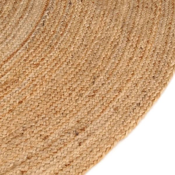 vidaXL Teppe flettet jute 180 cm rund