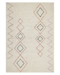 Miniatyrbilde 1 av 6: Gulvteppe Beige Bomull 140 x 200 cm Geometrisk Mønster Håndtuftet Stue Soverom