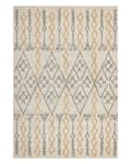 Miniatyrbilde 1 av 6: Gulvteppe Beige Gul Flerfarget Bomull 140 x 200 cm Geometrisk Mønster Håndtuftet Stue Soverom