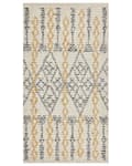 Miniatyrbilde 1 av 6: Gulvteppe Beige Gul Flerfarget Bomull 80 x 150 cm Geometrisk Mønster Håndtuftet Stue Soverom