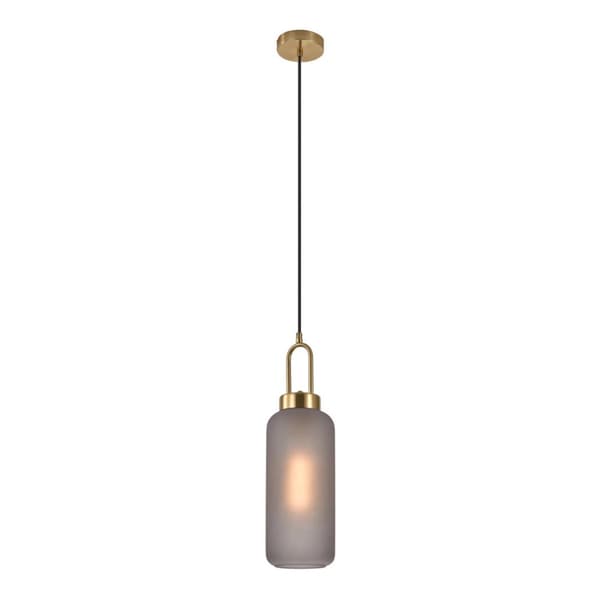 Luton lampe pendel lys Ø13cm røykfarget glass.