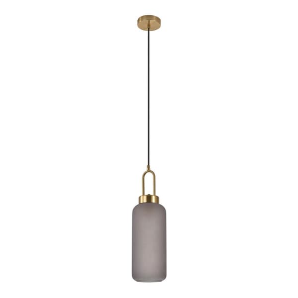 Luton lampe pendel lys Ø13cm røykfarget glass.