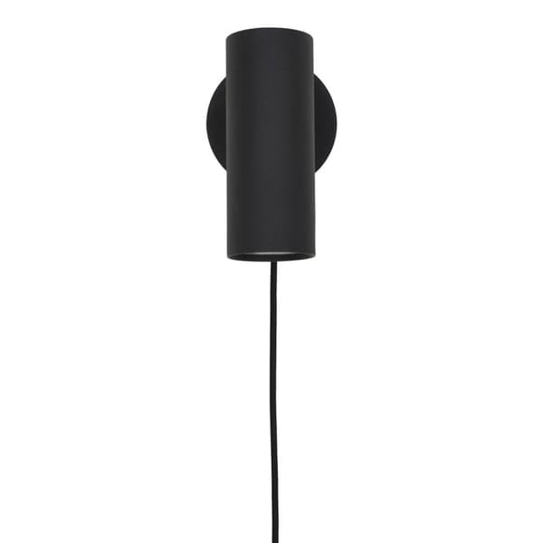Paris vegglampe 10x22x15cm svart.