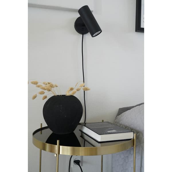 Paris vegglampe 10x22x15cm svart.