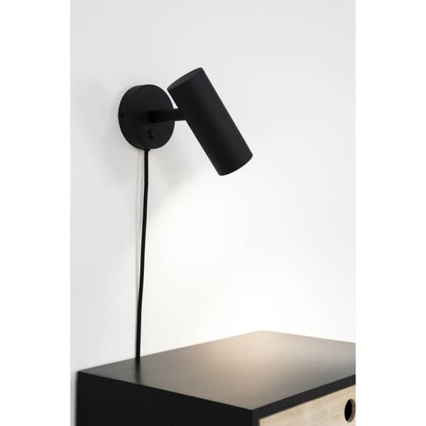 Paris vegglampe 10x22x15cm svart.