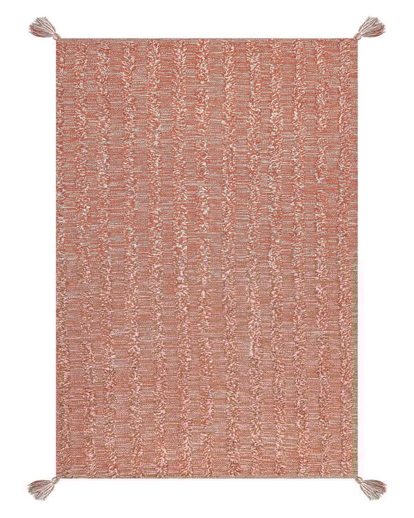 Tæppe Orange Bomuld 140 x 200 cm Rektangulært håndtuftet Boho moderne stil
