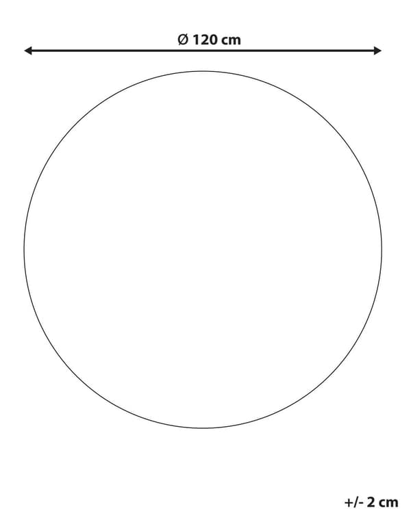 Matto beige musta ⌀ 120 cm juutti puuvilla pyöreä tupsut käsintehty boho rustiikkinen