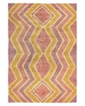 Pikkukuva 1 / 7: Matto monivärinen 140 x 160 cm puuvilla geometrinen kuvio käsin tuftattu retro moderni